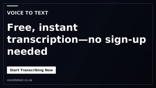 Voice to Text - Free, instant transcription, no sign-up needed
